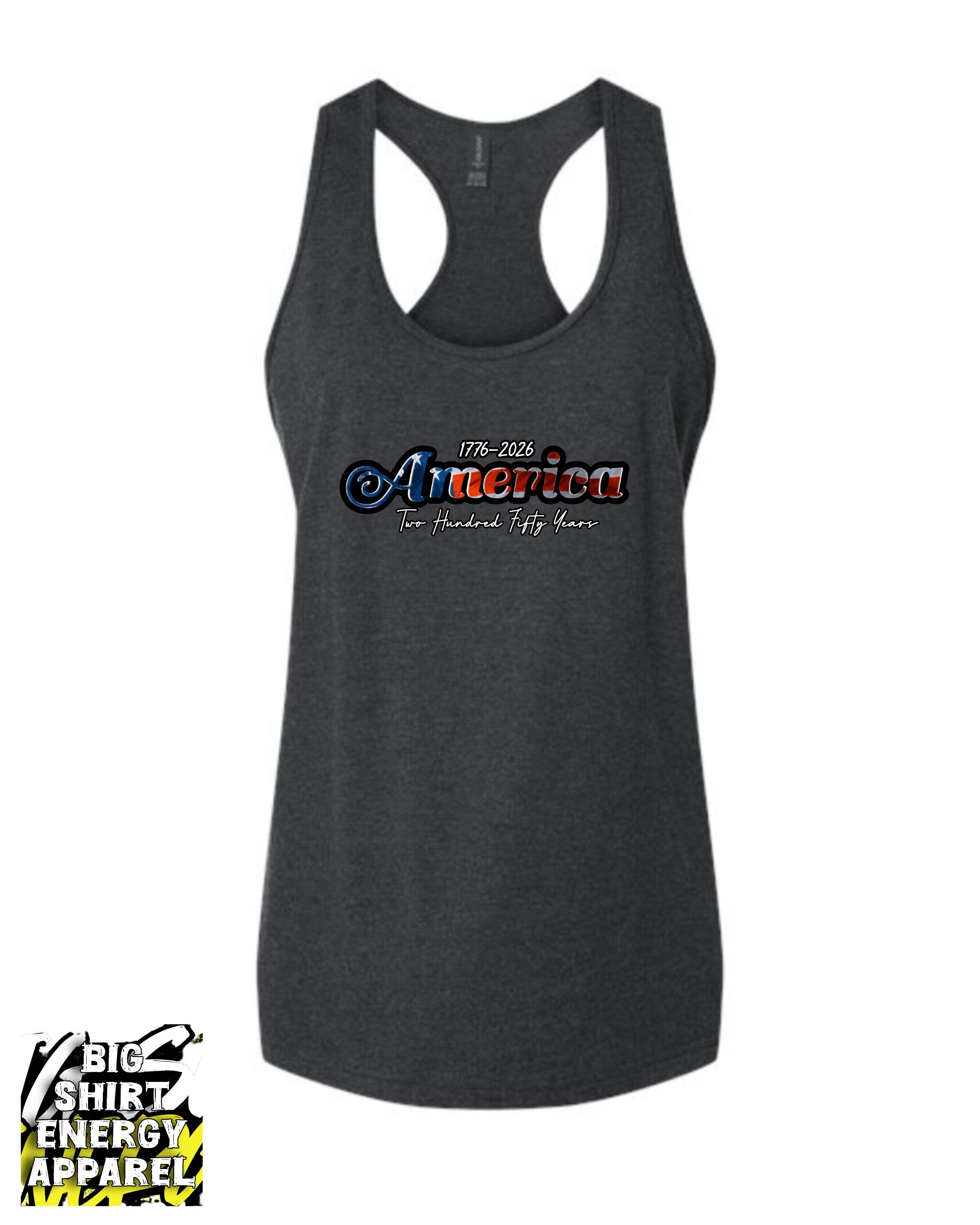 America 250 Racerback Tank - Black